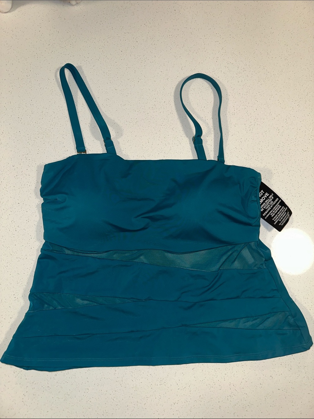 Swimsuits For All Teal Tankini Top